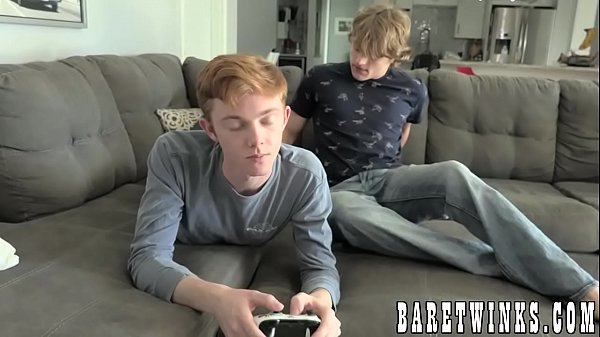 Slick youngster buds exchange vid games for barebacking