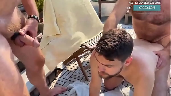 Fag chubby cub daddies fucks the pool boy